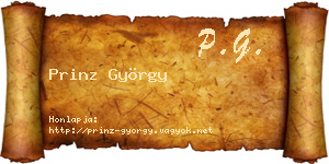 Prinz György névjegykártya
