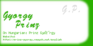 gyorgy prinz business card